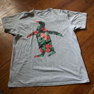 Awesome Sauce Chill Out Floral Penguin T Shirt
